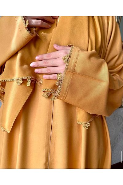 Nimet Abla Butik Hand Embroidered Prayer Robe Suit
