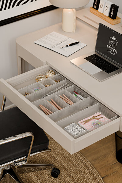 Fesya Home Origami 5-Piece Storage Box Origami Drawer Organizer Set Transparent 2K-10-2B