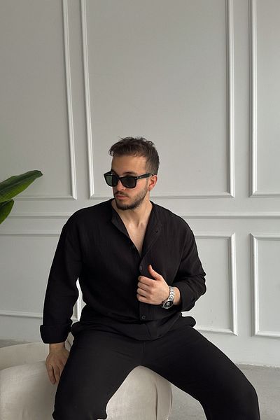 Livio Ferri Judge Ανδρικό πουκάμισο Judge Judge Oversize Half Placket Βαμβακερό πουκάμισο