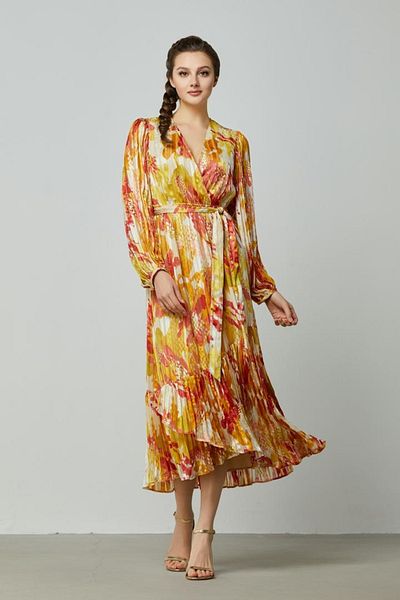 femi9 Golden inserts dress