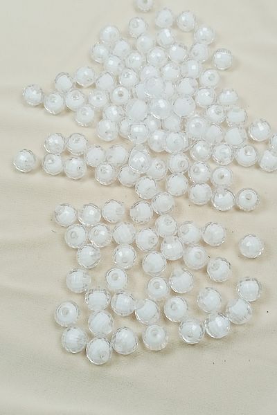STUMBANNG World Bead Internally Beaded Bracelet Bag Bead 10 mm 50 Gr White - Bnc463