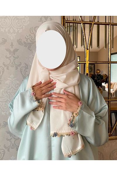 Nimet Abla Butik Hand Embroidered Prayer Robe Suit
