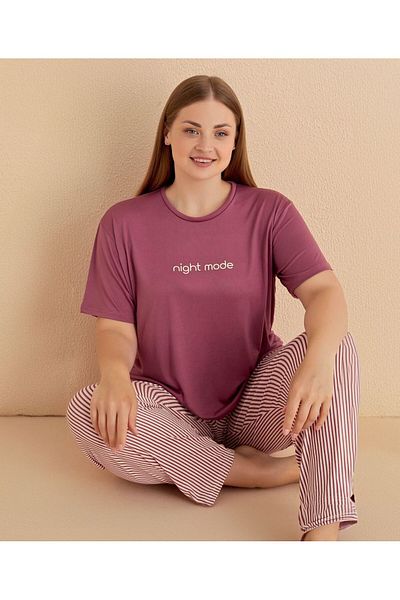MOJADON Plum 100% Viscose Woven Pajama Set