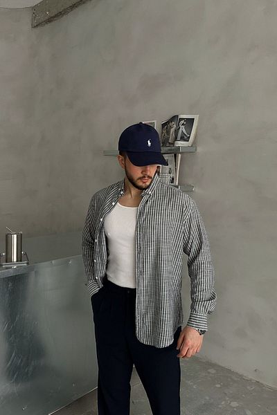 Livio Ferri Ανδρικό πουκάμισο Yukta Oversize ριγέ βαμβακερό κανονική εφαρμογή