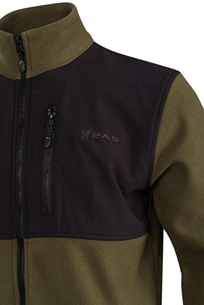 2AS Cliff Erkek Parçalı İnce Polar Sweatshirt Haki