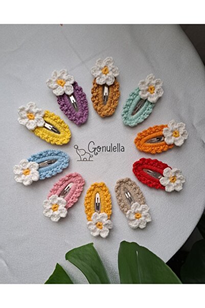 Gonulella مجموعة مشابك أطفال محبوكة مصنوعة يدويًا من أميجورومي مكونة من 10 قطع