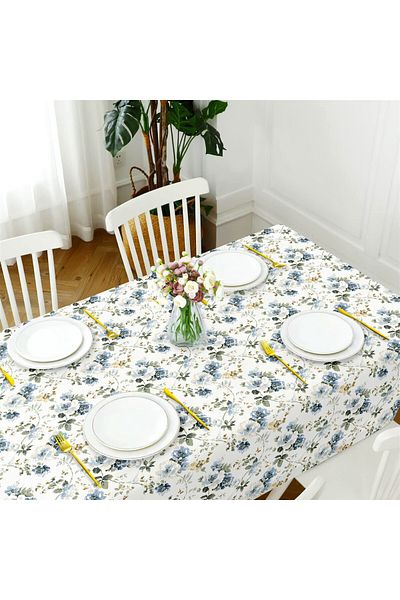 Evim Față de masă Canvas Spring Baby Blue rezistentă la pete