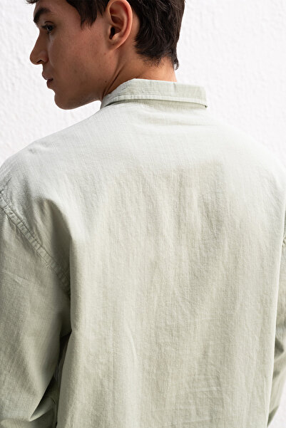 GIESTO ΠΟΥΚΑΜΙΣΟ OVERSIZED DRAPE ΕΛΑΦΡΥ ΛΙΝΟ