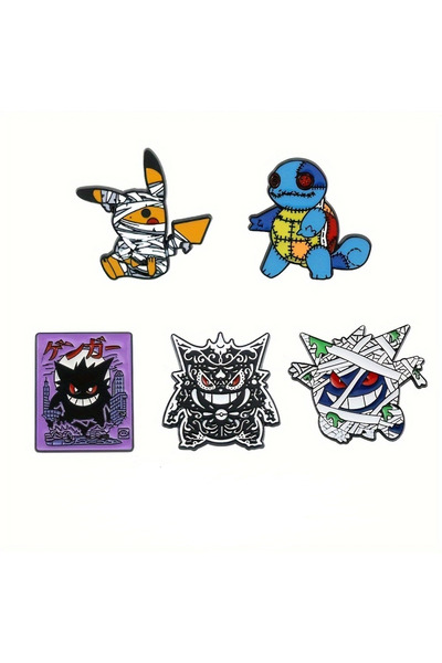 Choice مجموعة بروش بيكاتشو الإبداعية المكونة من 5 قطع XZ5414 دبوس مينا جينجار...