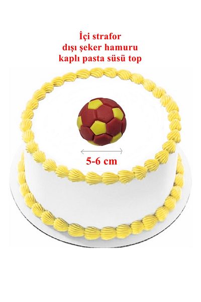 Pasta9 Red/Yellow 5-6 cm Size Football Ball Comes Back from Dough 1 Pc