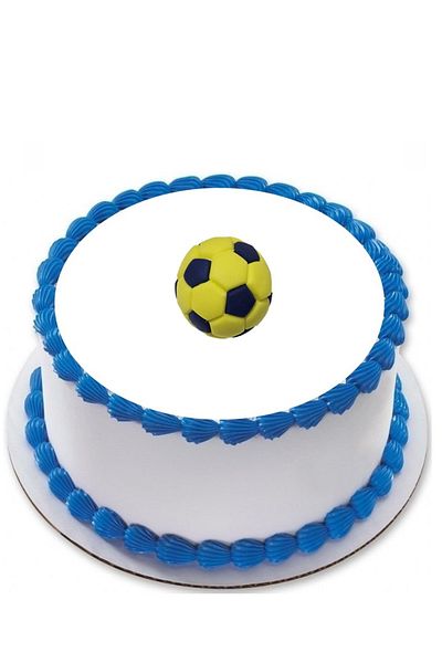 Pasta9 Football Ball - from Sugar Dough Blue Yellow 5-6 cm Size Will Come in the Display Item 1 Pcs