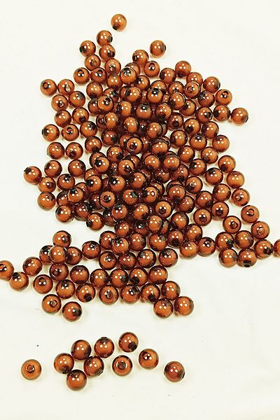 STUMBANNG Round Bead Beaded Inside Bracelet Bag Bead 8 mm 50 Gr Brown - Bnc469