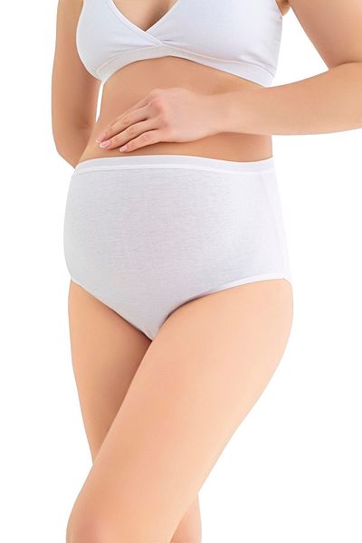 Arma Yıldız Chiloți de maternitate 100% bumbac (FĂRĂ CUSĂTURĂ) Pachet de 3, elastic, alb, cu textura moale