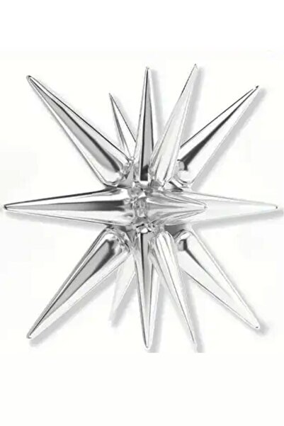 BeySüS Silver Starburst Polar Star Foil Balloon