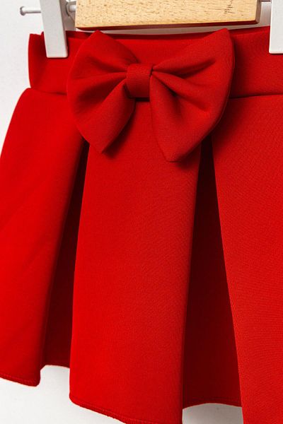 Magu Girl's Bow Detailed Diver Fabric Skirt