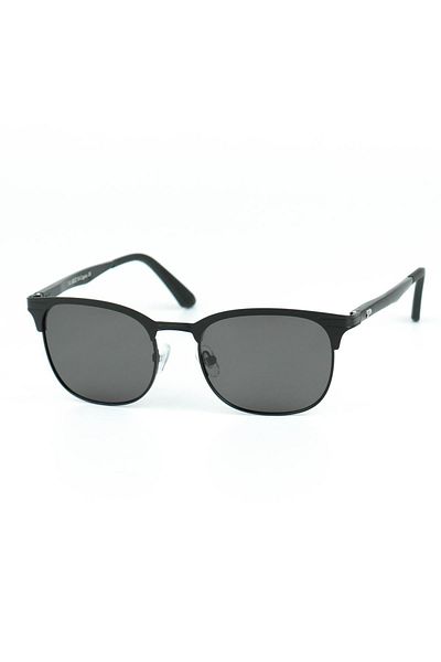 Di Caprio Men's Black Polarized Protected Oval Model Sunglasses