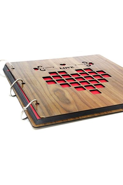 No8 Home Album Wooden Cover Horizontal Themed
