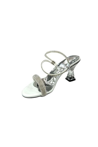 iskarpino Pantofi clasici cu toc pentru femei (7 cm) din piele lăcuită brodată cu o singură bandă