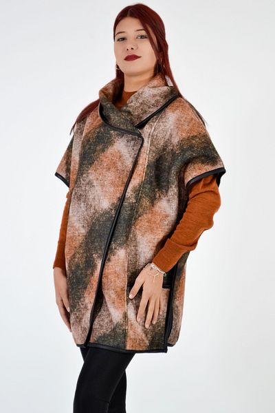 Angora Batik Pattern Poncho