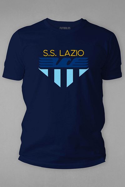 Futbolos Ανδρικό μπλουζάκι Navy Blue - Lazio Printed, Crew Neck