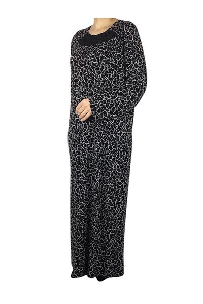 ECE GİYİM 0Women's Patterned Large Size Mother's Dress with Handles
