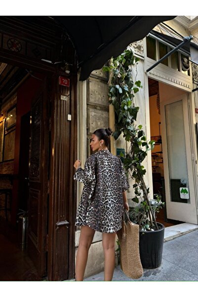 LB Laluna Butik Women's Linen-Looking Oversize Shirt Shorts Set