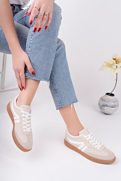 pasyone Κρεμ Sneaker Casual Παπούτσια