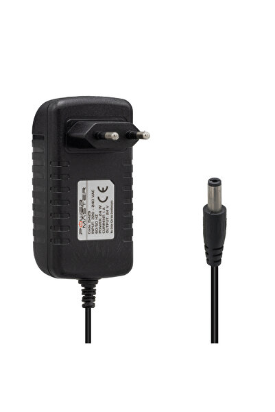 Powermaster PM-15429 24 VOLT - 1 AMPER 5.5*2.5 MM UÇLU PRİZ TİPİ PLASTİK KASA ADAPTÖR