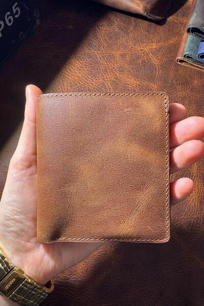 eonaks Genuine Real Leather Wallet with Coin Compartment Card Holder and Magnet Closure - Unisex