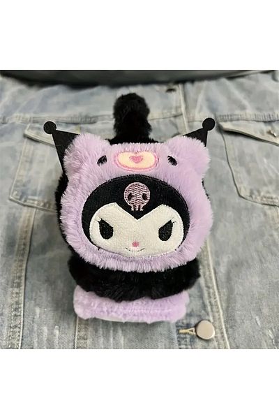 BABUN Foldable Flexible Kuromi Furry Plush Earmuff Sanrio Kuromi Warmer