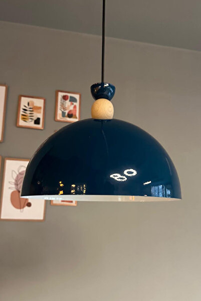 Bamyum Yimpi Gece Mavisi Avize Tekli Sarkıt Salon Kuaför Cafe Dekoratif Aydınlatma Pastane