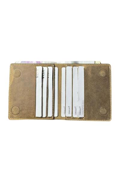 eonaks Genuine Real Leather Wallet with Coin Compartment Card Holder and Magnet Closure - Unisex