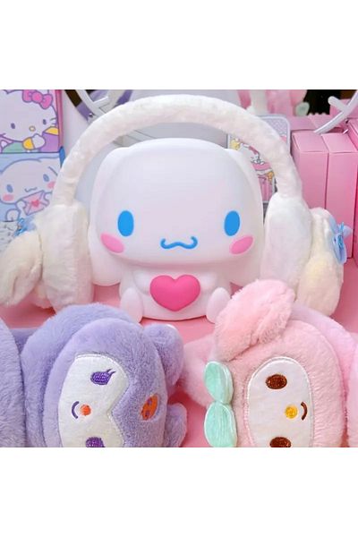 BABUN Foldable Flexible Kuromi Furry Plush Earmuff Sanrio Kuromi Warmer