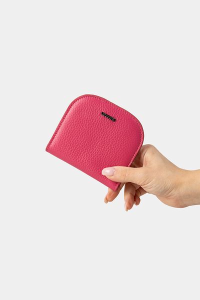 Grande Genuine Leather Flother - Minimal Oval Design Wallet Fuchsia