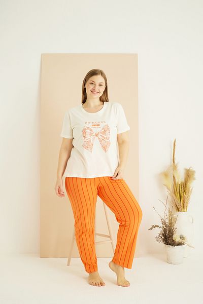 Siyah İnci Σετ πιτζάμες από βαμβακερό σχέδιο Curve Plus Size Oversize 25103712