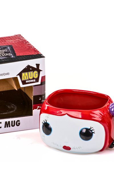MUKKO HOME 3D Sally Ragdoll 450ml 3D Porcelain Mug, Nightmare before Christmas Themed, Gift Boxed