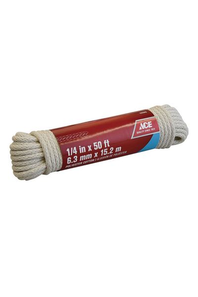 ACE Soft Braided Polyester Cotton Cord 6.3mm x 15.2m