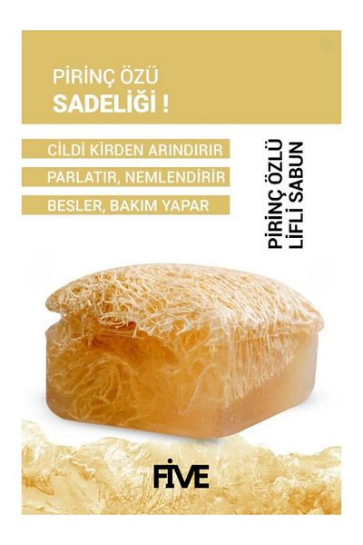 Five Cosmetic Natural Pumpkin Fiber Rice Extract Soap 120 Gr.
