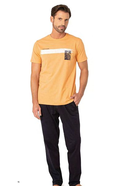 Pierre Cardin Men's High School Team - 100% Cotton - Summer Pajamas / T-Shirt with Pockets