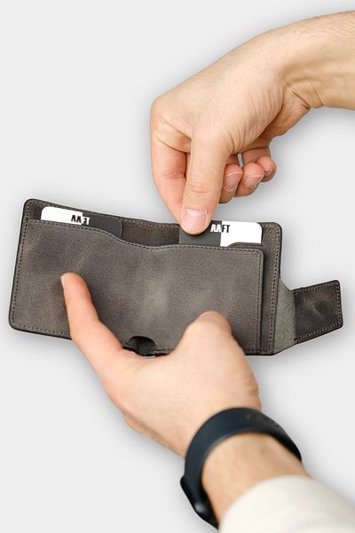 MFT Leather Design Ανδρική κάρτα Lucas 1606 από γνήσιο δέρμα