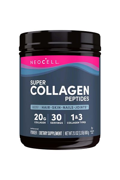 Neocell Super Collagen Peptides, Unflavored, Powder, 21.2 oz., 1 Canister