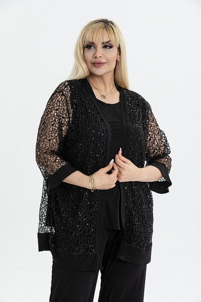 sinemisxxl بنطلون بادي سترة ثلاثية ليكرا مقاس كبير طقم أنيق