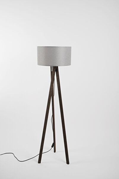 NAVEMU Pier Lambader Kahverengi-kum Beji (38X38X140 CM)