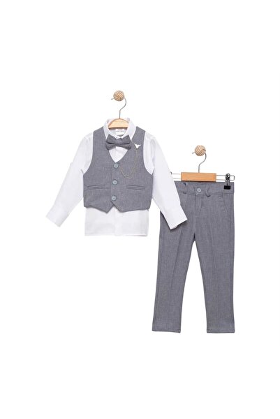 Terry Erkek Çoçuk Yelekli Smokin Çoçuk