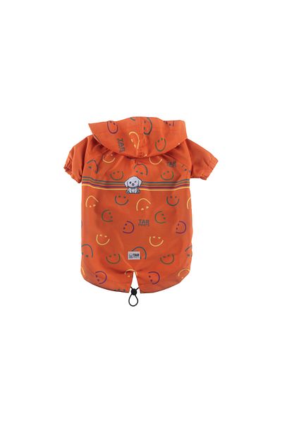 JesPawty Orange Patterned Dog Raincoat