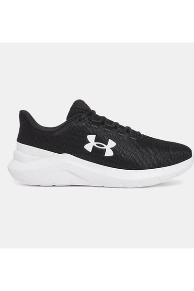 Under Armour Pantofi sport pentru bărbați, cu talpă confortabilă, cu șireturi, cu toc mediu gros, alb-negru 3028252 -001