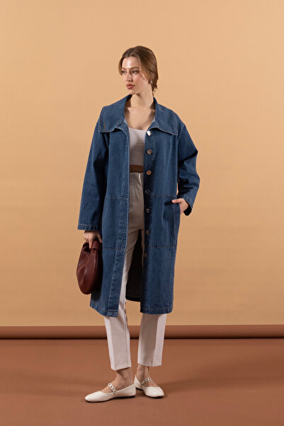 Stilife Деталь синього коміра Джинсова куртка