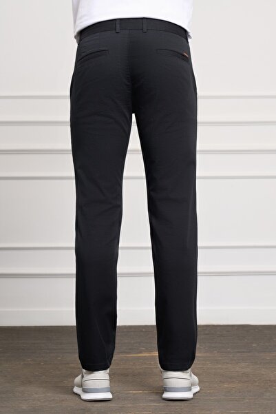 Morven Ανδρικό Μαύρο Παντελόνι Chino Slim Fit