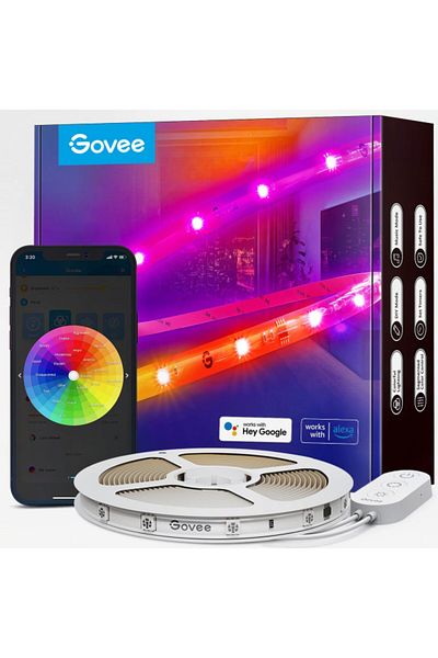Govee Wi-Fi + Bluetooth RGBIC LED Strip Lights with Protective Coating 5m
