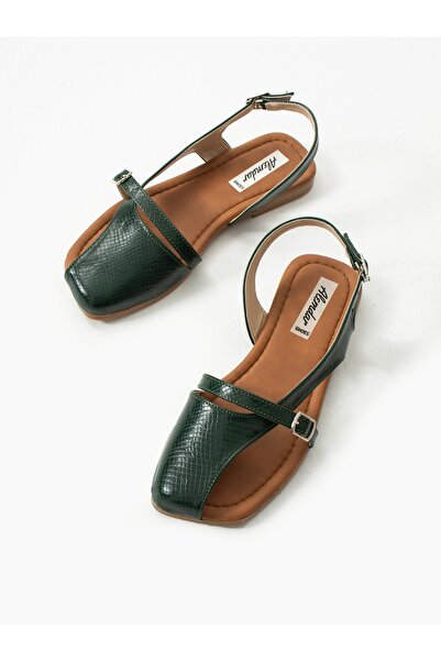 ALEMDAR AYAKKABI PERLA Zelena Zmija Žena Sandale